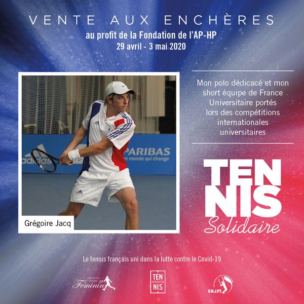 Tennis Solidaires vente aux enchères Jacq