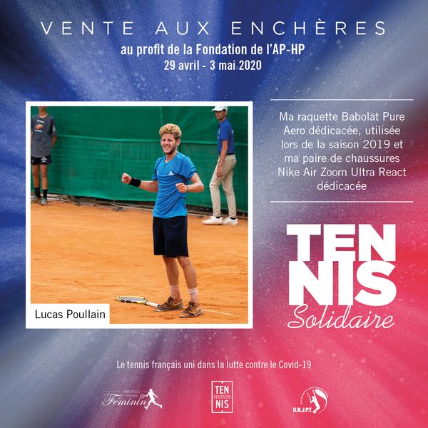 Tennis Solidaires vente aux enchères Poullain