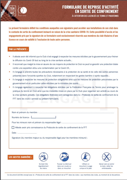 formulaire de reprise FFT